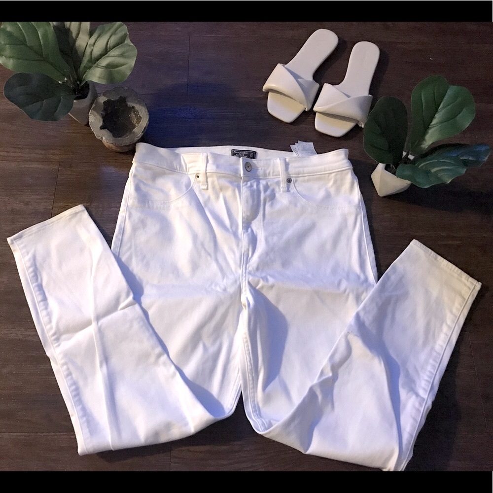 Abercrombie White Jeggings EUC